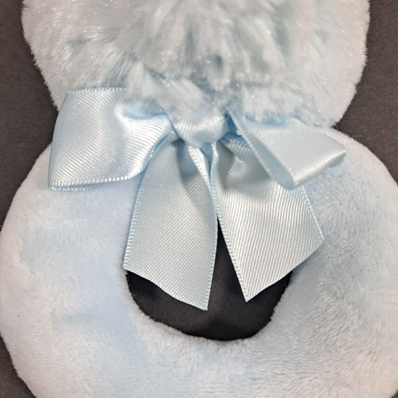 Bearington Baby Collection Blue Baby Rattle Bear Stuffed Toy NWT - Picture 4 of 7